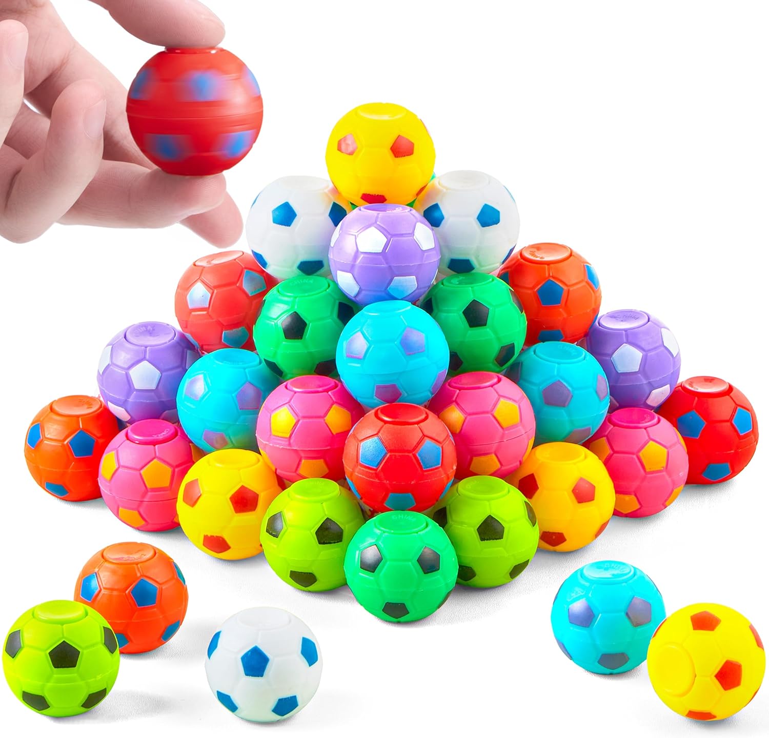 JOYIN_36_Pack_Soccer_Fidget_Spinners_for_Kids,_Goodie_Bag_Stuffers_for_Birthday_Party,_Soccer_Party_Favors,_Fidget_Toys_Bulk,_Stress_Balls,_Treasure_Box_for_Classroom