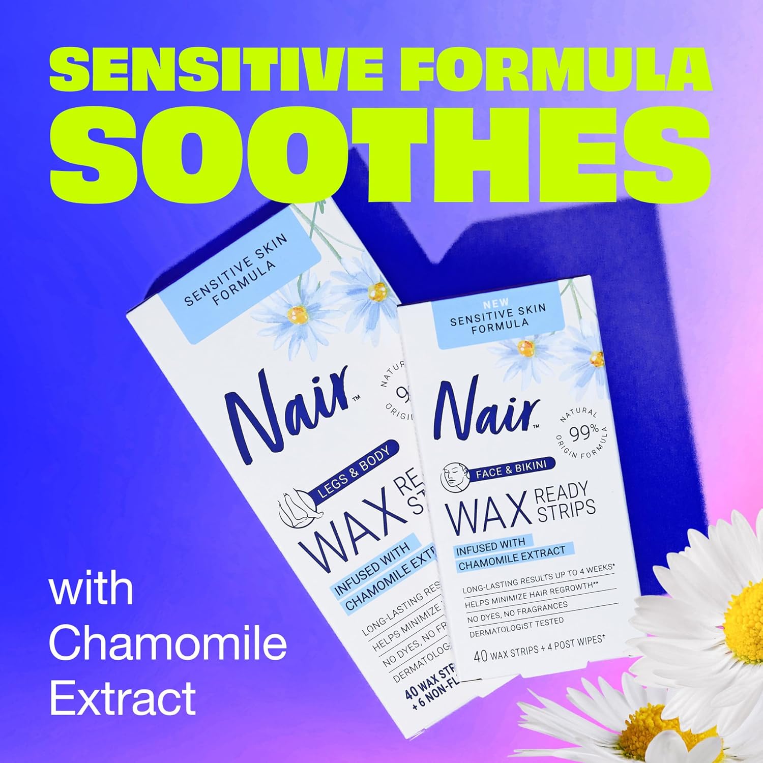 Nair_Sensitive_Hair_Remover_Mess-Free_Wax_Ready_Strips,_Legs_and_Body_Easy_Hair_Removal_Wax_Strips_for_Sensitive_Skin,_Chamomile_Extract,_Dermatologist_Tested,_Plus_6_Post_Wipes,_40_Count