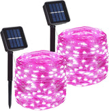 2/4 Pack Total 200 LED 66FT Solar Powered Copper Wire String Lights Outdoor, Waterproof, 8 Modes Fairy Lights for Garden, Patio, Party, Yard, Christmas