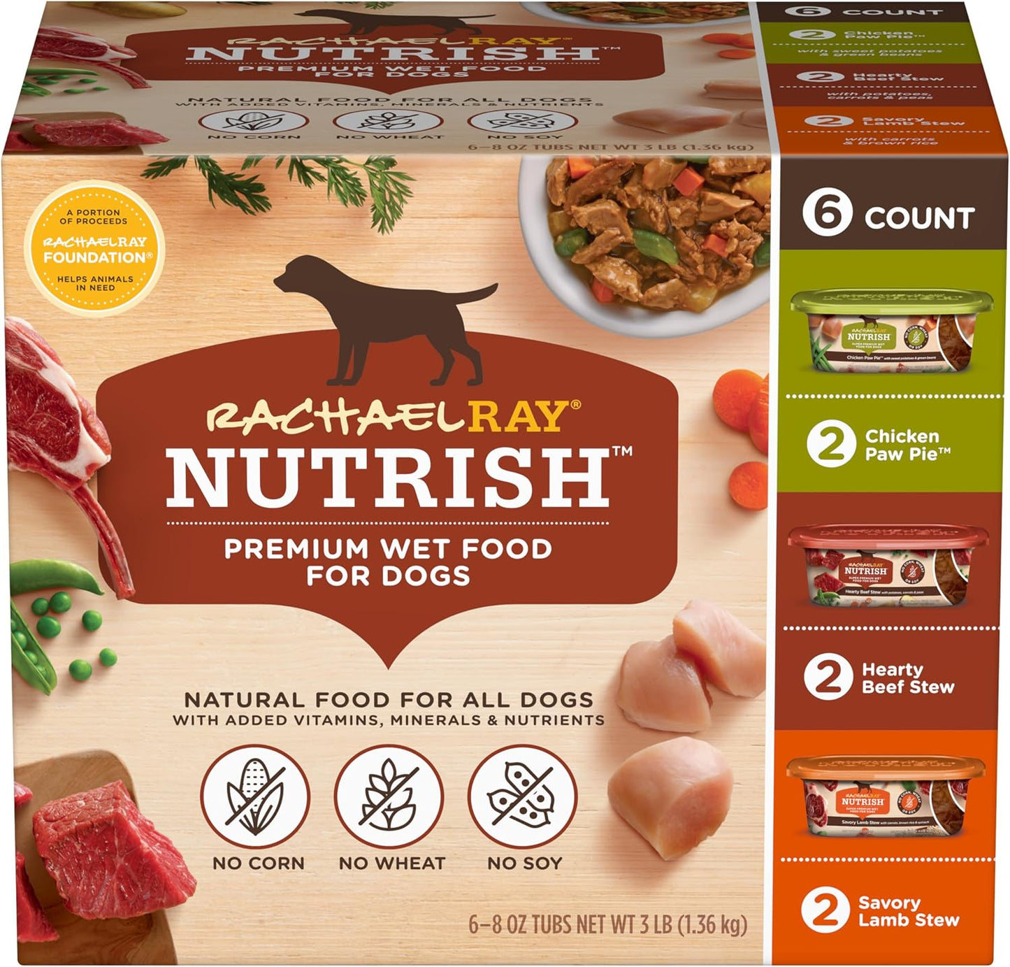 Nutrish_Rachael_Ray_Savory_Favorites_Wet_Dog_Food_Variety_Pack,_8_oz._Tubs_(Pack_of_6)