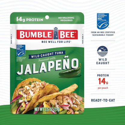 Bumble_Bee_Jalapeno_Seasoned_Tuna_Pouch_-_Wild_Caught_and_Ready_to_Eat_for_Snack,_Salad,_Korean_Tuna_Bowl_-_14g_Protein_per_Serving_-_PERFECT,_PORTABLE,_GOODNESS_-_2.5_oz_Packet_(Pack_of_1)