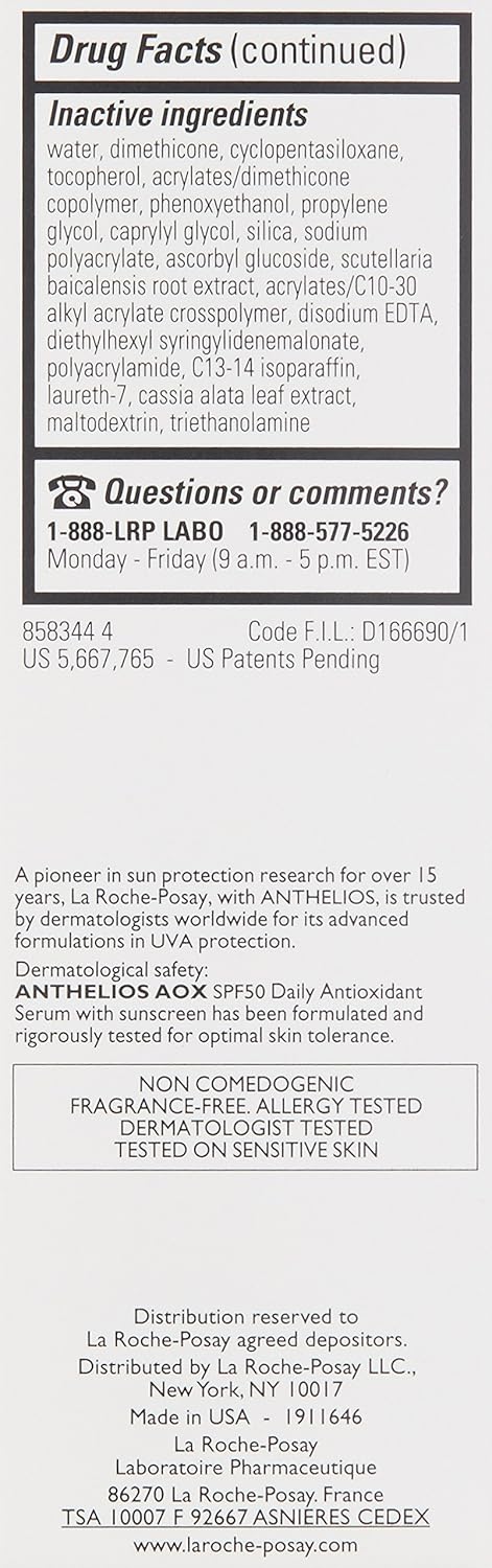 La_Roche-Posay_Anthelios_AOX_Daily_Antioxidant_Serum_with_SPF,_Face_Moisturizer_with_Sunscreen_and_Vitamin_C_&_E,_Oil_Free_Face_Sunscreen_for_Sensitive_Skin,_Moisturizing_Sun_Protection