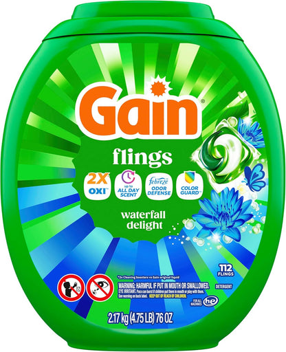 Gain_Flings_Liquid_Washing_Detergent_Pacs,_Now_with_Odor_Defense_+_Color_Guard,_Waterfall_Delight_Scent,_4-In-1_Liquid_Laundry_Detergent_Pods,_Clean_&_Fresh,_112_Count_(Packaging_May_Vary)