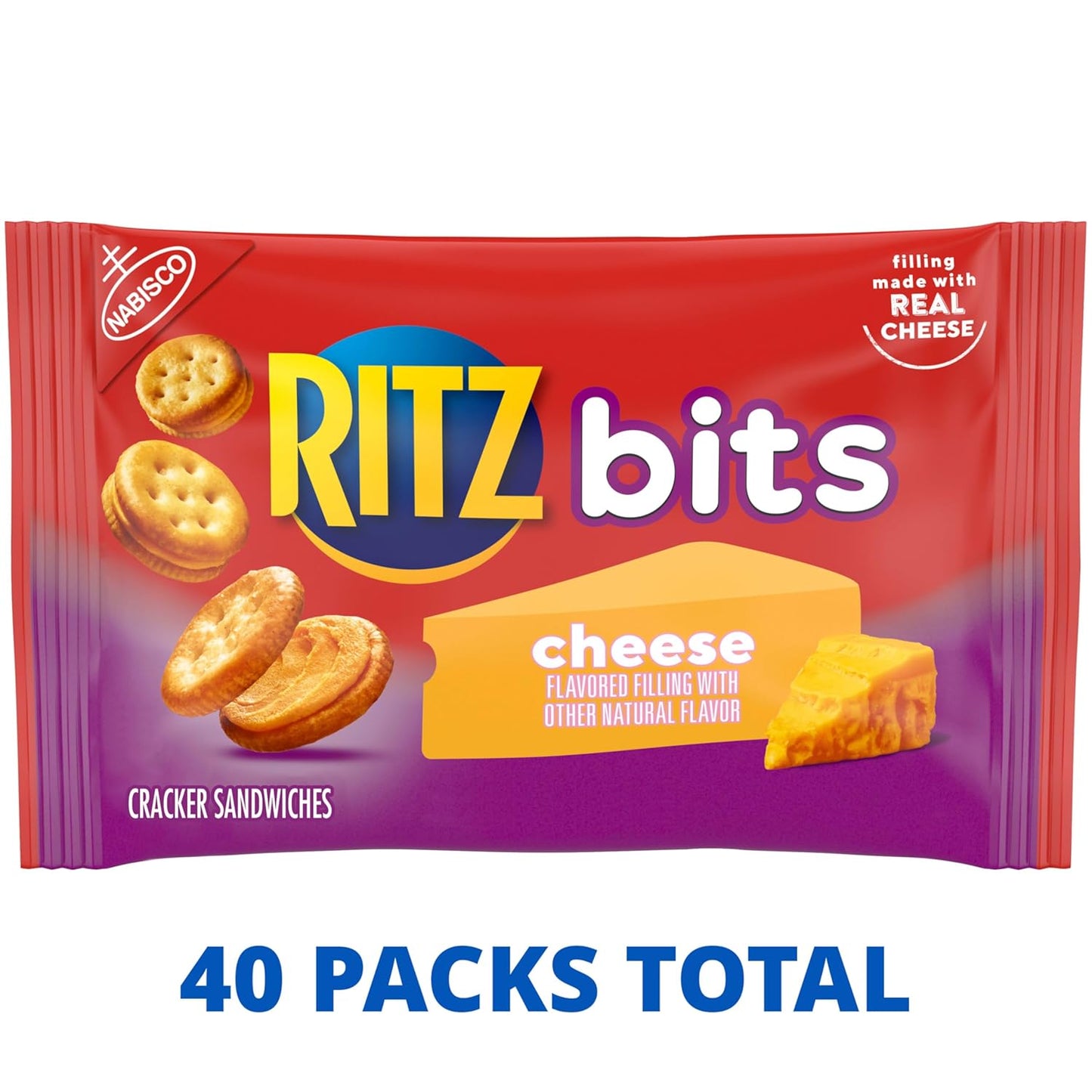 RITZ_Bits_Cheese_Sandwich_Crackers,_Bulk_Lunch_Snacks,_40_Snack_Packs_(4_Boxes)