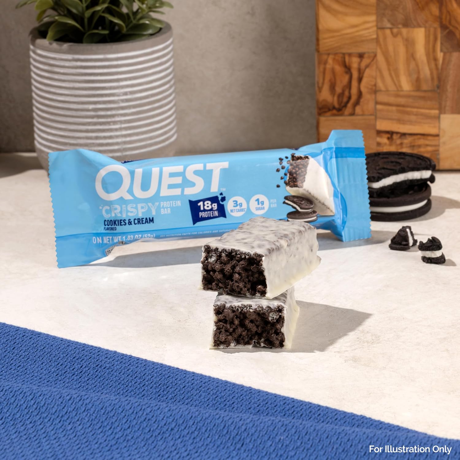 Quest_Nutrition_Crispy_Cookies_&_Cream_Hero_Protein_Bar,_18g_Protein,_1g_Sugar,_3g_Net_Carb,_Gluten_Free,_Protein_Snack,_Keto_Friendly,_12_Count