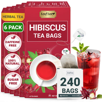 Hibiscus Tea - 240 Tea Bags (Pack of 6)