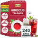 Hibiscus Tea - 240 Tea Bags (Pack of 6)