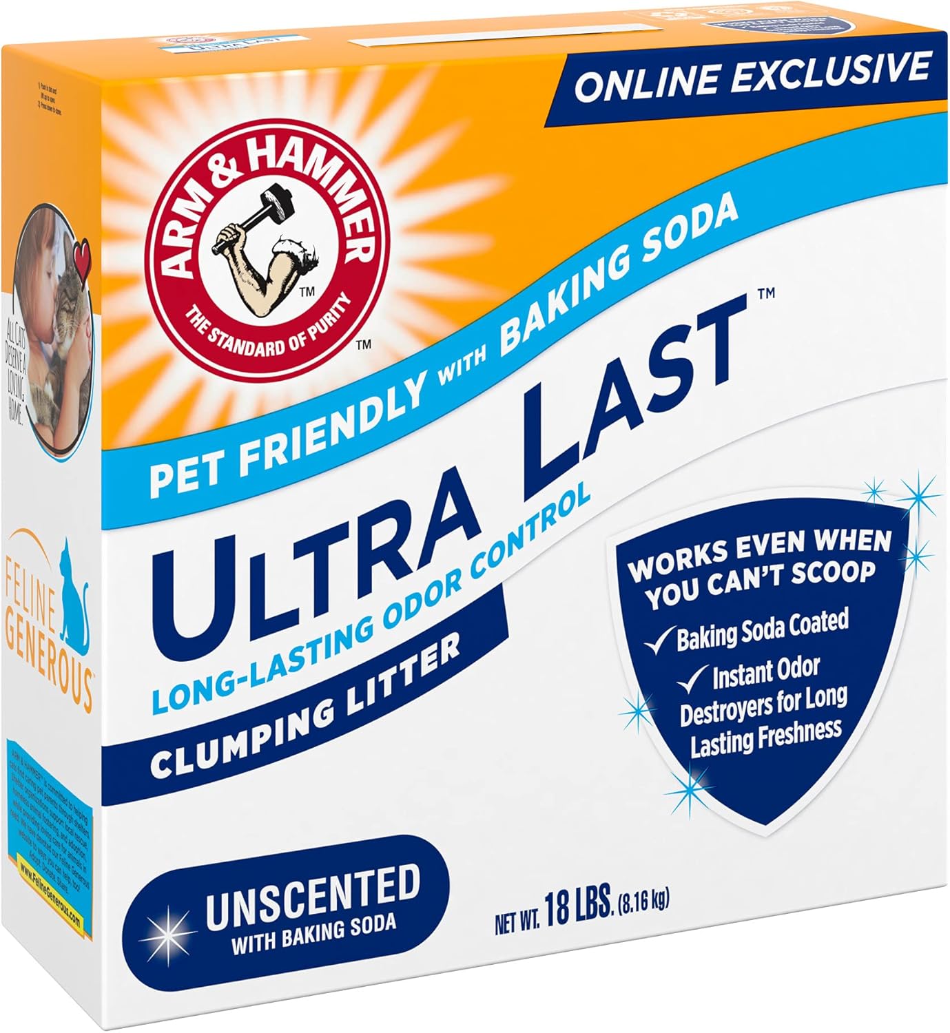 ARM_&_Hammer_Ultra_Last_Clumping_Cat_Litter_Unscented_MultiCat_18_Lbs._Pet_Friendly_with_Baking_Soda_Odor_Control_Litter