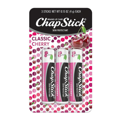 ChapStick_Classic_Skin_Protectant_Flavored_Lip_Balm_Tube,_Cherry_Flavor,_0.15_Ounce_(Pack_of_3)
