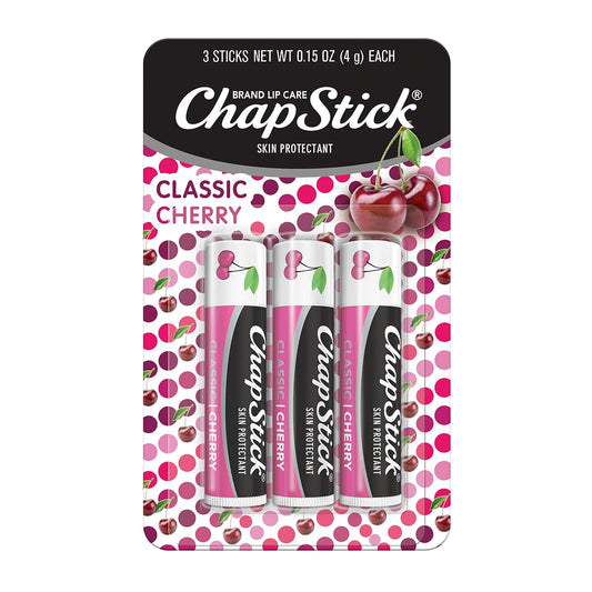 ChapStick_Classic_Skin_Protectant_Flavored_Lip_Balm_Tube,_Cherry_Flavor,_0.15_Ounce_(Pack_of_3)