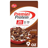 Post Premier Protein Chocolate Almond Cereal, Chocolatey Cereal Flakes with Sliced Almonds, Contains 20g of Per Serving, 9 OZ Box
