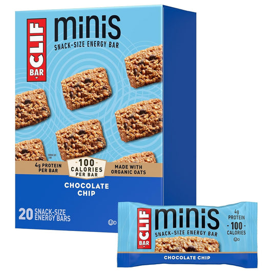 CLIF_BAR_Minis_-_Chocolate_Chip_-_Made_with_Organic_Oats_-_4g_Protein_-_Non-GMO_-_Plant_Based_-_Snack-Size_Energy_Bars_-_0.99_oz._(20_Pack)