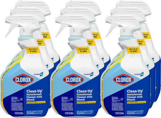 CloroxPro_Clorox_Clean-Up_Disinfectant_Cleaner_with_Bleach_Spray,_32_Ounces_Each_(Pack_of_9)_(35417)