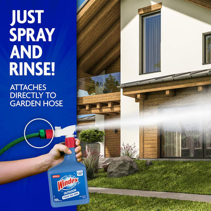Windex_Outdoor_Window_and_Glass_Cleaner_for_Hose_Ammonia_Free,_Concentrated_Formula_for_Deep_Outdoor_Clean,_Patio_Cleaner,_Compatible_With_All_Hoses,_32_Fl_Oz_(Pack_of_2)