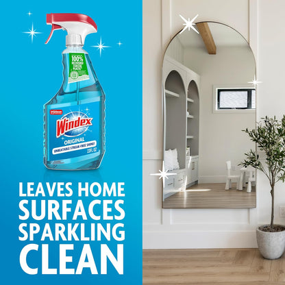 Windex_Glass_and_Window_Cleaner_Spray_Bottle,_Packaging_Designed_to_Prevent_Leakage_and_Breaking,_Surface_Cleaning_Spray,_Original_Blue_Scent,_23_Fl_Oz