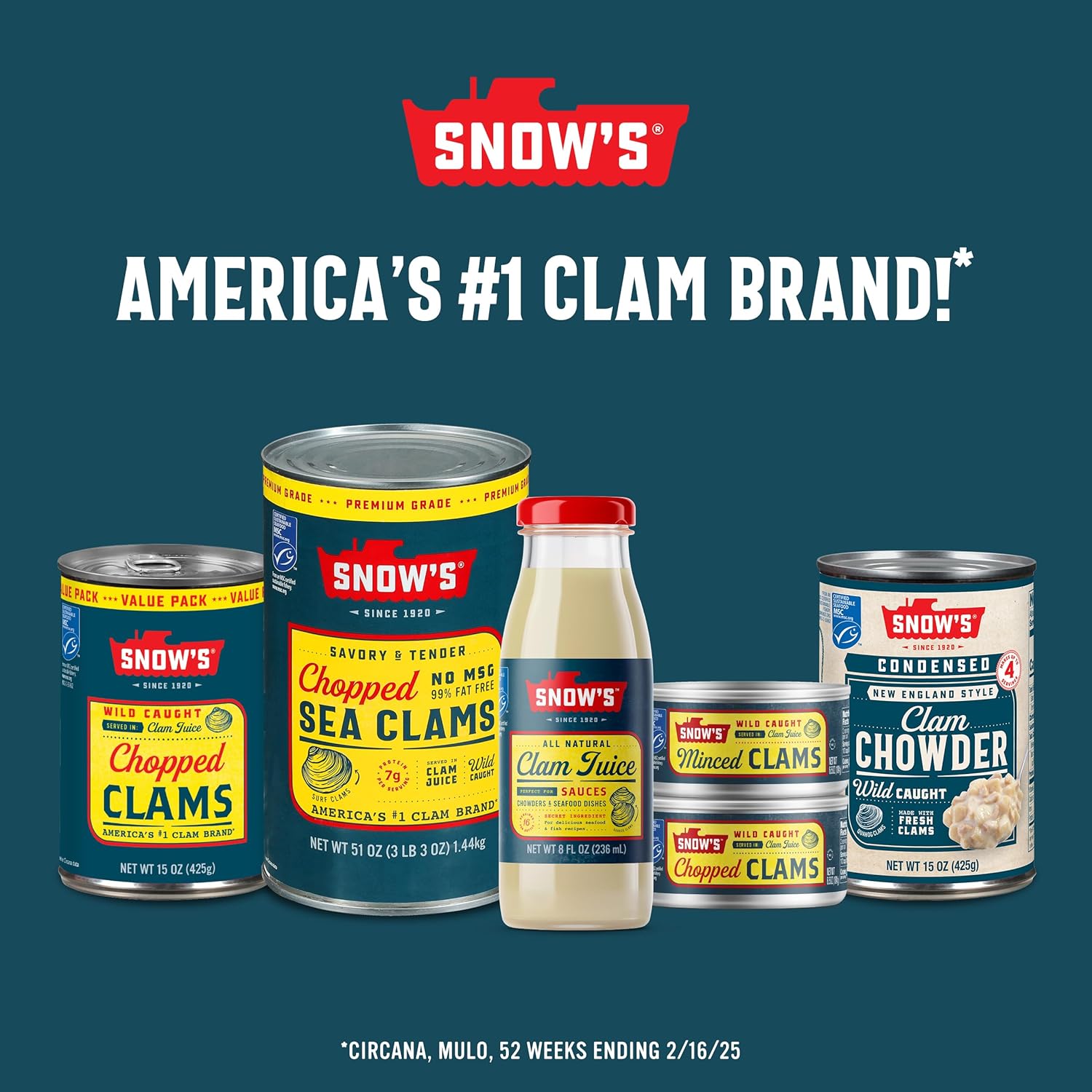 Snow's_Ocean_Chopped_Clams_Canned,_51_oz_Can_-_7g_Protein_per_Serving_-_Gluten_Free,_No_MSG,_99%_Fat_Free_-_Great_for_Pasta_&_Seafood_Recipes