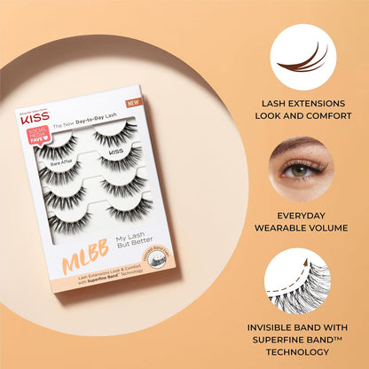 KISS_My_Lash_But_Better_False_Eyelashes_Multipack,_'Bare_Affair',_12mm,_Superfine_Band_Technology,_Easy_to_Apply,_Reusable,_Lightweight,_Voluminous,_Comfortable,_Includes_4_Pairs_Of_Strip_Lashes