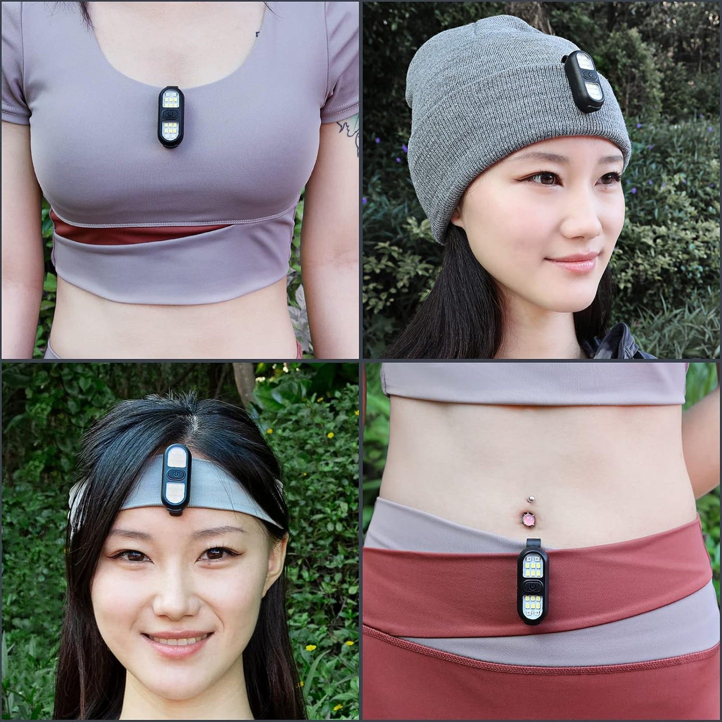 2_Pack_Clip_on_Flashlights,_Running_Light_for_Runners_Rechargeable_Safety_Lights_for_Walking_at_Night_Hands_Free_Flashlight_Portable_LED_Work_Light_Warning_Flashing_Camping_Hiking_Walking_Dog_Black