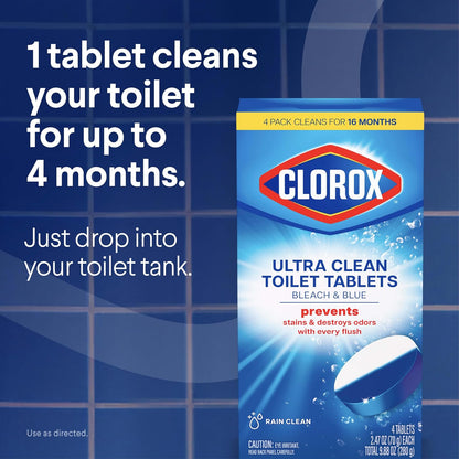 Clorox_Ultra_Clean_Toilet_Tablets_Bleach_&_Blue,_Rain_Clean_Scent,_2.47_Ounces_Each,_4_Count_(Package_May_Vary)