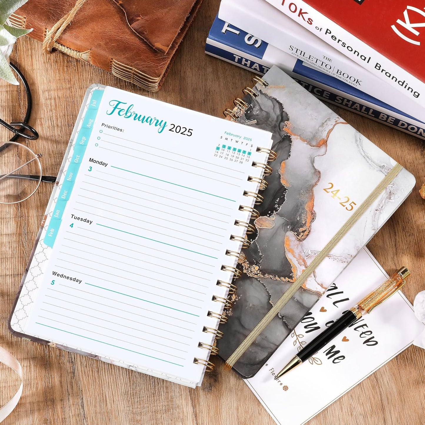 2024-2025_Planner_-_JUL_2024_-_JUN_2025,_Academic_Planner_2024-2025,_2024-2025_Planner_Weekly_and_Monthly,_6.3"_x_8.4",_Tabs,_Hardcover,_Back_Pocket