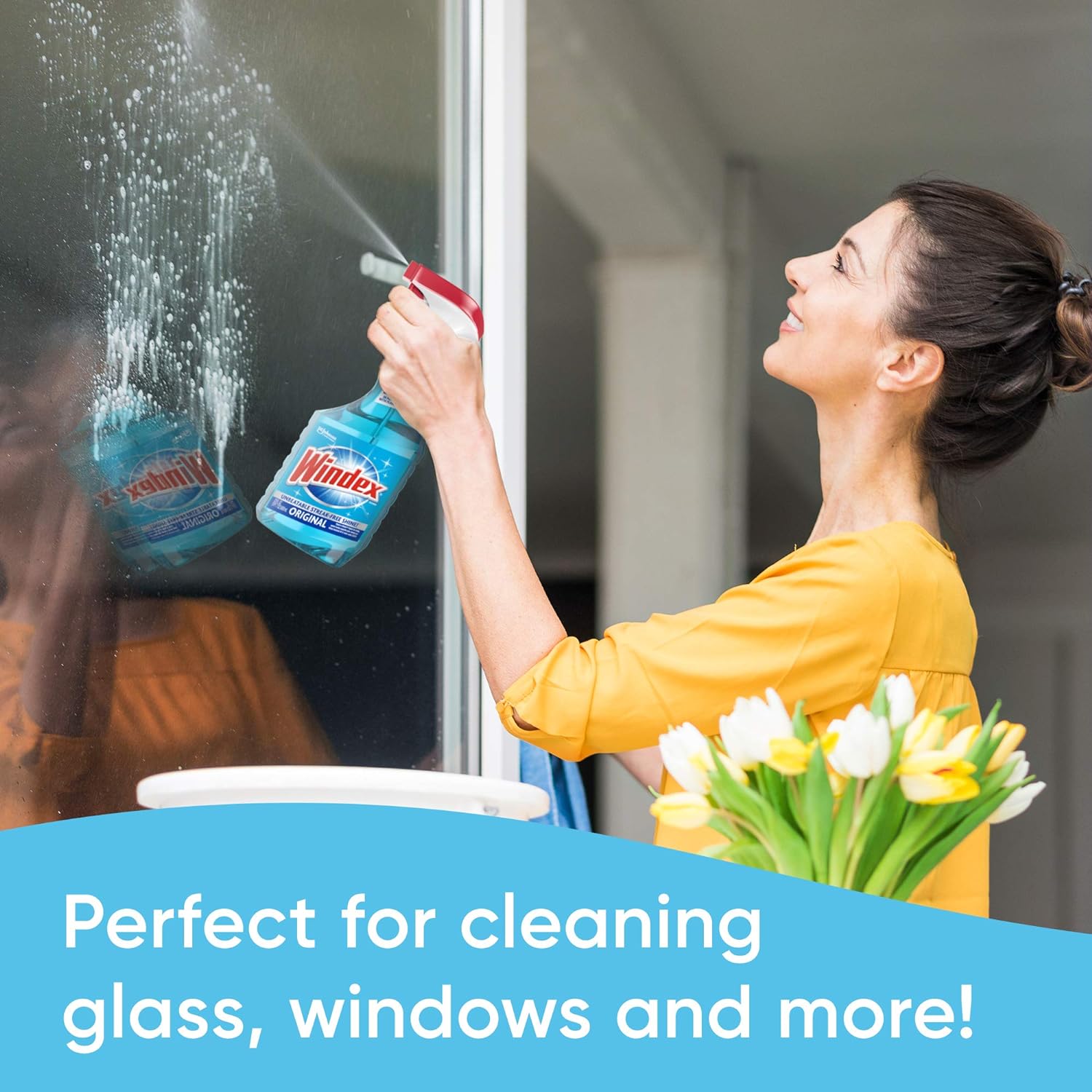Windex_Glass_and_Window_Cleaner_Spray_Bottle,_Bottle_Made_from_100%_Recycled_Plastic,_Surface_Cleaning_Spray,_Original_Blue_Scent,_23_Fl_Oz_(Pack_of_2)