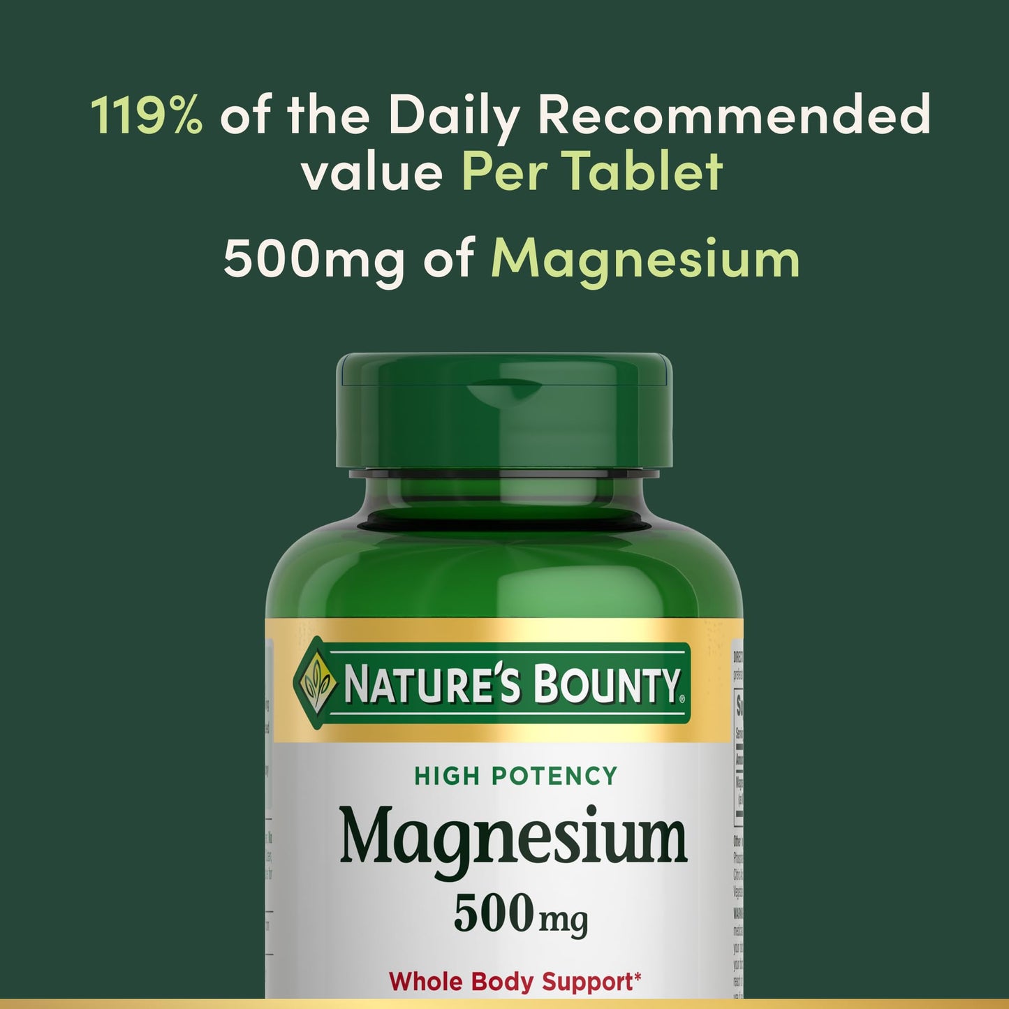 Nature's_Bounty_Magnesium,_Bone_and_Muscle_Health,_Whole_Body_Support,_Tablets,_500_Mg,_200_Ct
