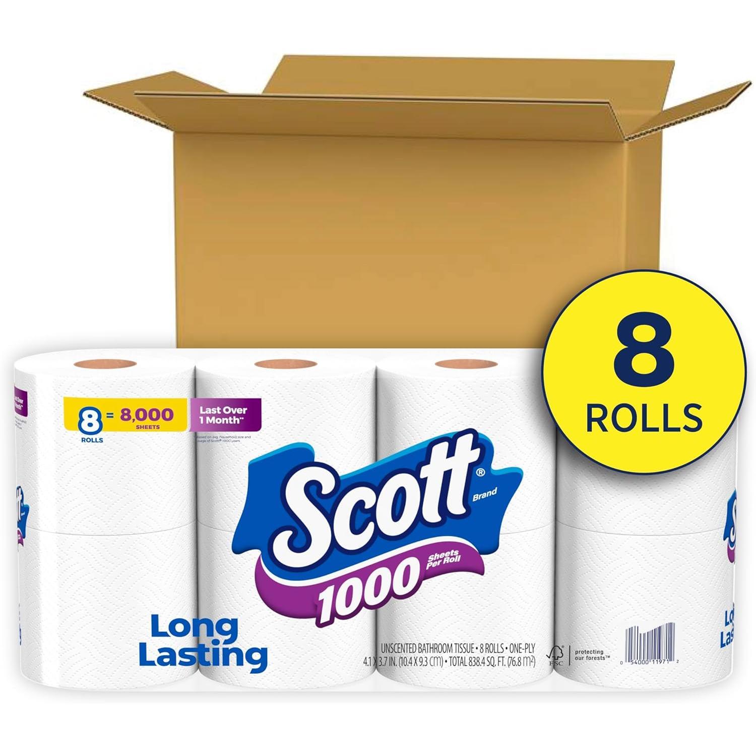 Scott_1000_Toilet_Paper,_8_Rolls,_Septic-Safe,_1-Ply_Toilet_Tissue__Wipes_Sheets