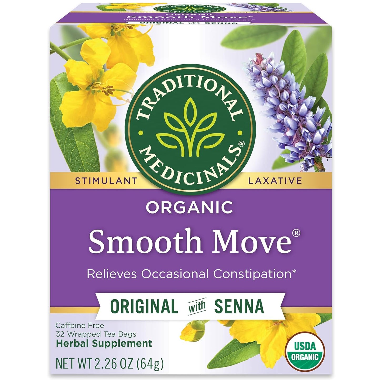 Traditional_Medicinals_Tea,_Organic_Smooth_Move_Senna,_32_Tea_Bags