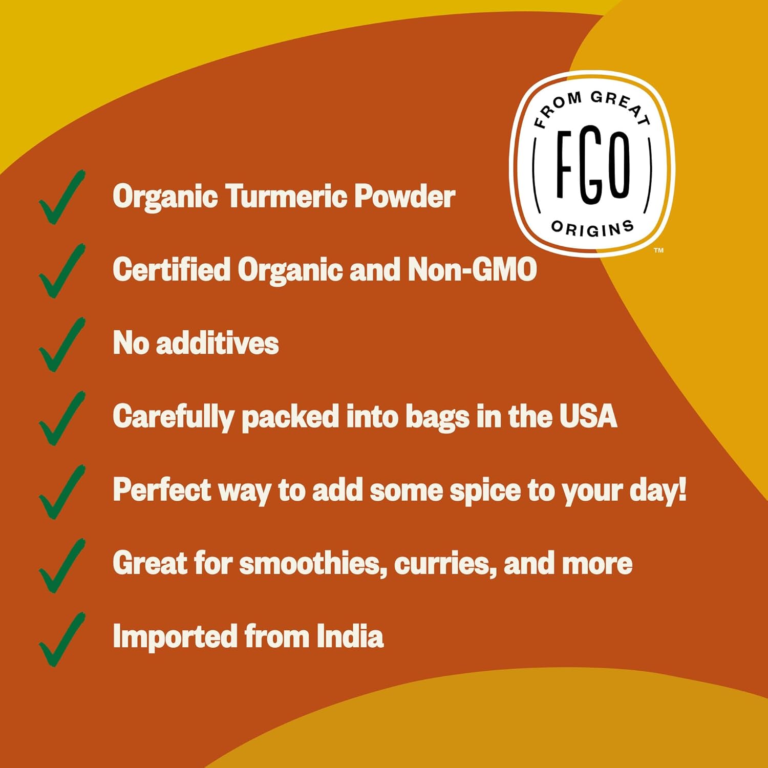 FGO_Organic_Turmeric_Powder_w/Curcumin,_8oz_Resealable_Pouch,_USDA_and_Non-GMO,_Sourced_from_India,_Packaging_May_Vary_(Pack_of_1)