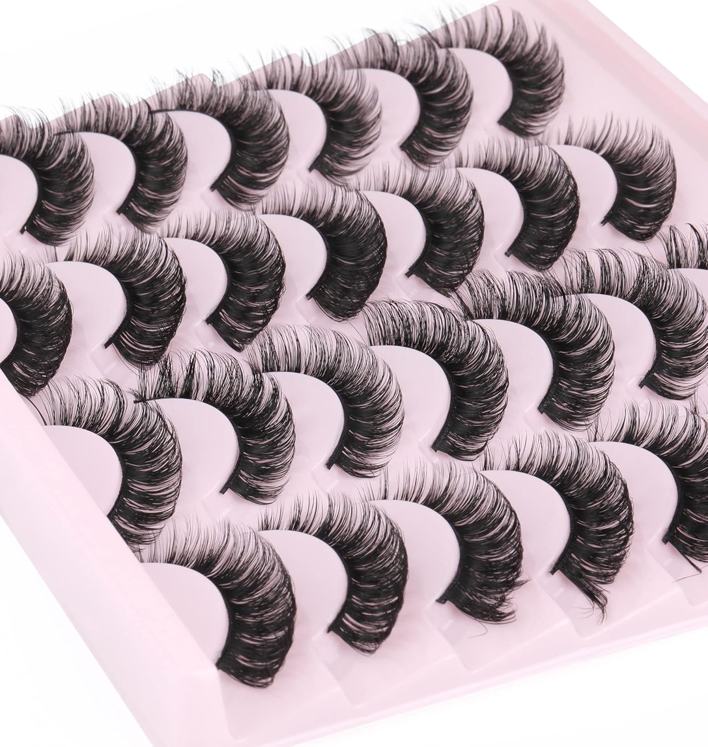 False_Eyelashes_Russian_Strip_Lashes_Fluffy_Fake_Eyelashes_Extension_D_Curl_Wispy_Handmade_Soft_Reusable_14_Pairs_Lashes_Pack_Eyelash_Extensions_Makeup_Cosmetic_Lash_Extensions_Eyelash_Extension_Eyelash_Extension_Lash_Extension