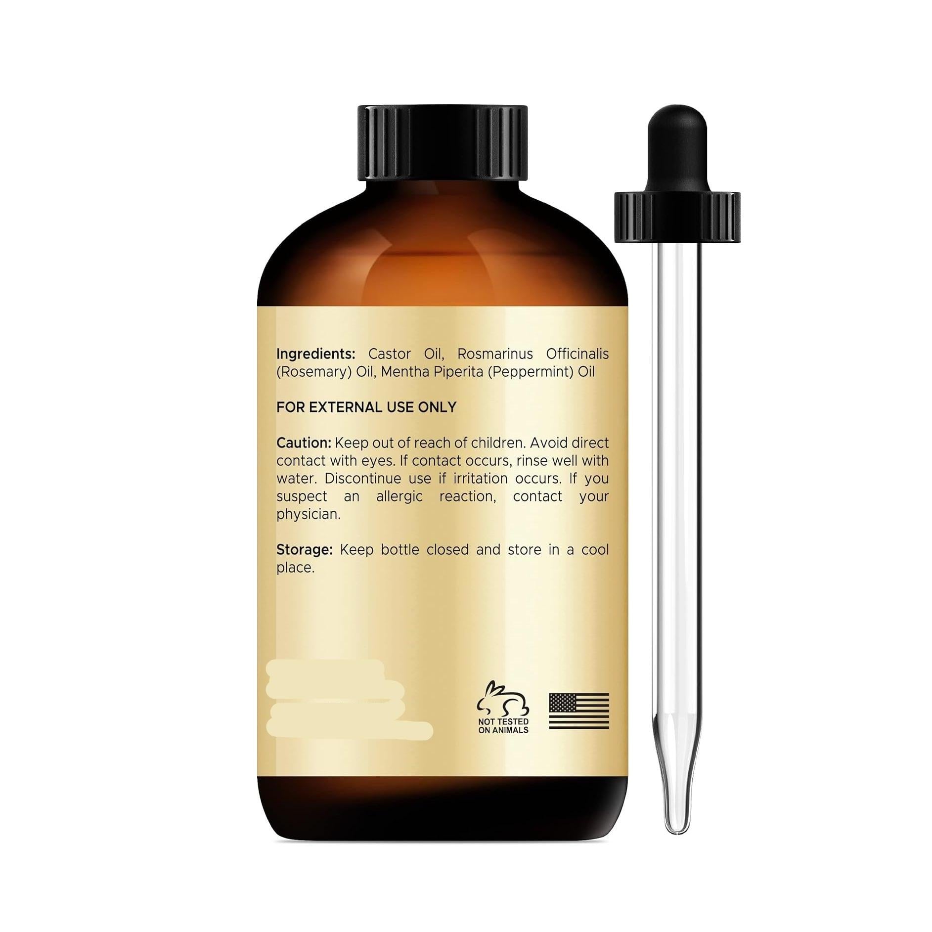 Handcraft_Blends_Castor_Oil_with_Rosemary_and_Peppermint_Oil_in_Glass_Bottle_-_4_Fl_Oz_-_100%_Pure_and_Natural_-_Premium_Grade_Oil_for_Hair_Growth