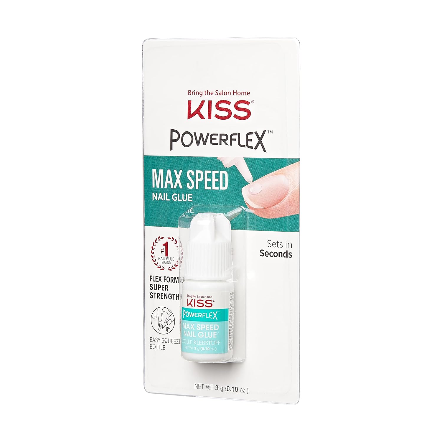 KISS_PowerFlex_Maximum_Speed_Nail_Glue_for_Press_On_Nails,_Super_Strength_Flex_Formula_Nail_Adhesive,_Includes_One_Bottle_3g_(0.10_oz.)_with_Twist-Off_Cap_&_Nozzle_Tip_Squeeze_Applicator