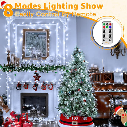 Ollny_Christmas_Lights_Outdoor_800LED_262FT,_Cool_White_Plug_in_Fairy_Light_with_Remote,_8_Modes_Waterproof_Timers_Dimmable_LED_String_Lights_for_Indoor_House_Outside_Bedroom_Patio_Balcony