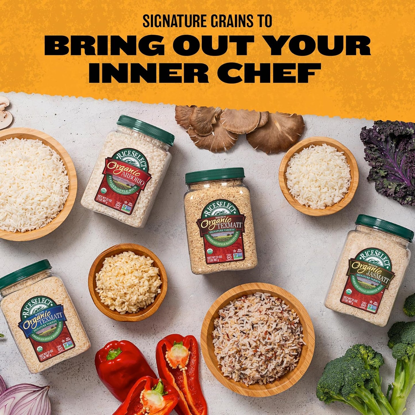 RiceSelect_Organic_Texmati_Brown_Basmati_Rice,_Premium_Non-GMO_Gluten-Free_Long-Grain_Brown_Rice,_32-Ounce_Jar