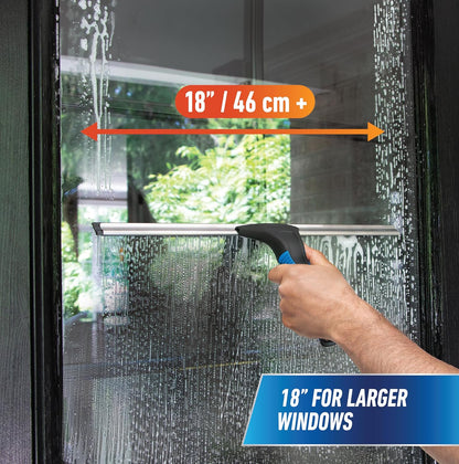 Unger_Professional_Connect_and_Clean_18”_EZ_Change_Window_and_Glass_Cleaning_Squeegee,_Large_and_Small_Windows,_Rubber_Blade_Tool_for_Streak-Free_Results,_Includes_12”_Channel