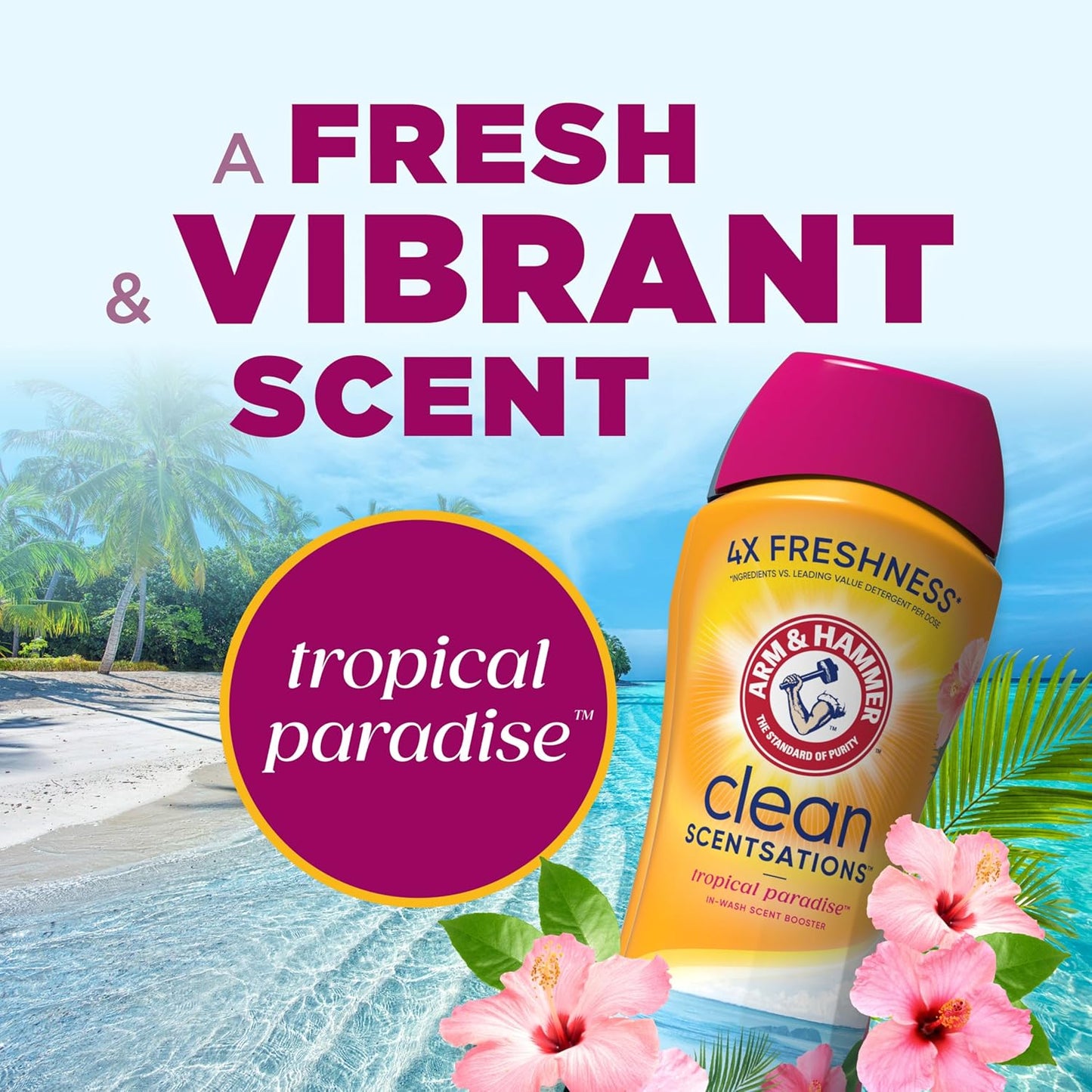 ARM_&_HAMMER_Clean_Scentsations_In-Wash_Scent_Booster,_Laundry_Scent_Booster_Tropical_Paradise_scent,_45_Oz