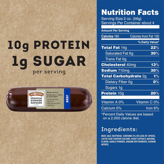 Old_Wisconsin_Premium_Summer_Sausage,_100%_Natural_Meat,_Charcuterie,_Ready_to_Eat,_High_Protein,_Low_Carb,_Keto,_Gluten_Free,_Beef_Flavor,_8_Ounce