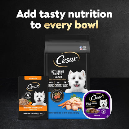 Cesar_Filets_in_Gravy_Wet_Dog_Food_Rotisserie_Chicken_Flavor,_Filet_Mignon_Flavor,_and_Wood-Grilled_Chicken_Variety_Pack,_Wet_Food_for_Dogs,_1.76_oz._Mini-Pouches,_40_Count