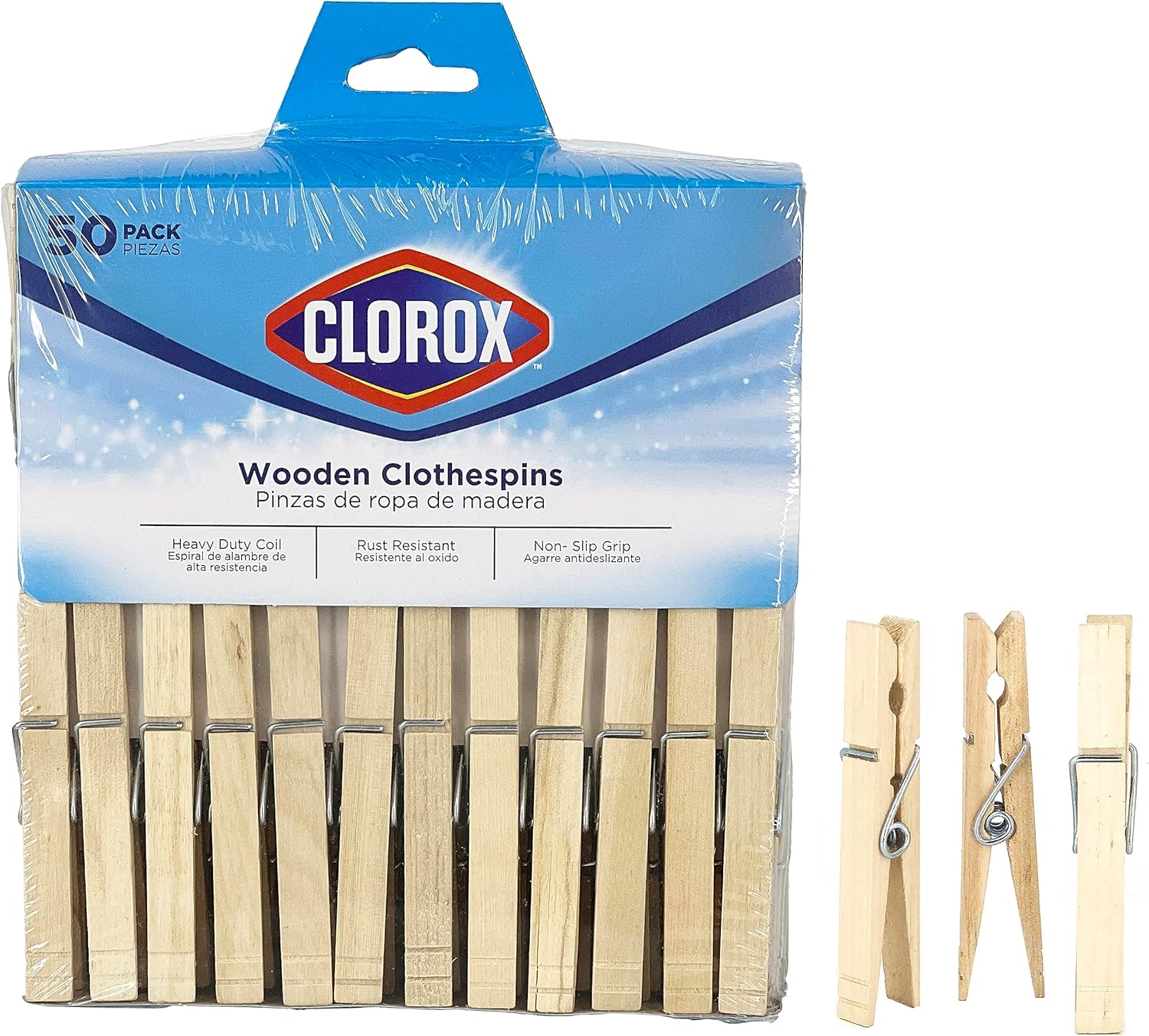 Clorox_Wood_Clothespins_with_Spring_–_Value_Pack_Set_of_50_|_Rust_Resistant,_Heavy-Duty_Coil,_Non-Slip_Grip_for_Line_Drying_Laundry,_Chip_Clips,_Crafts,_50_Pack