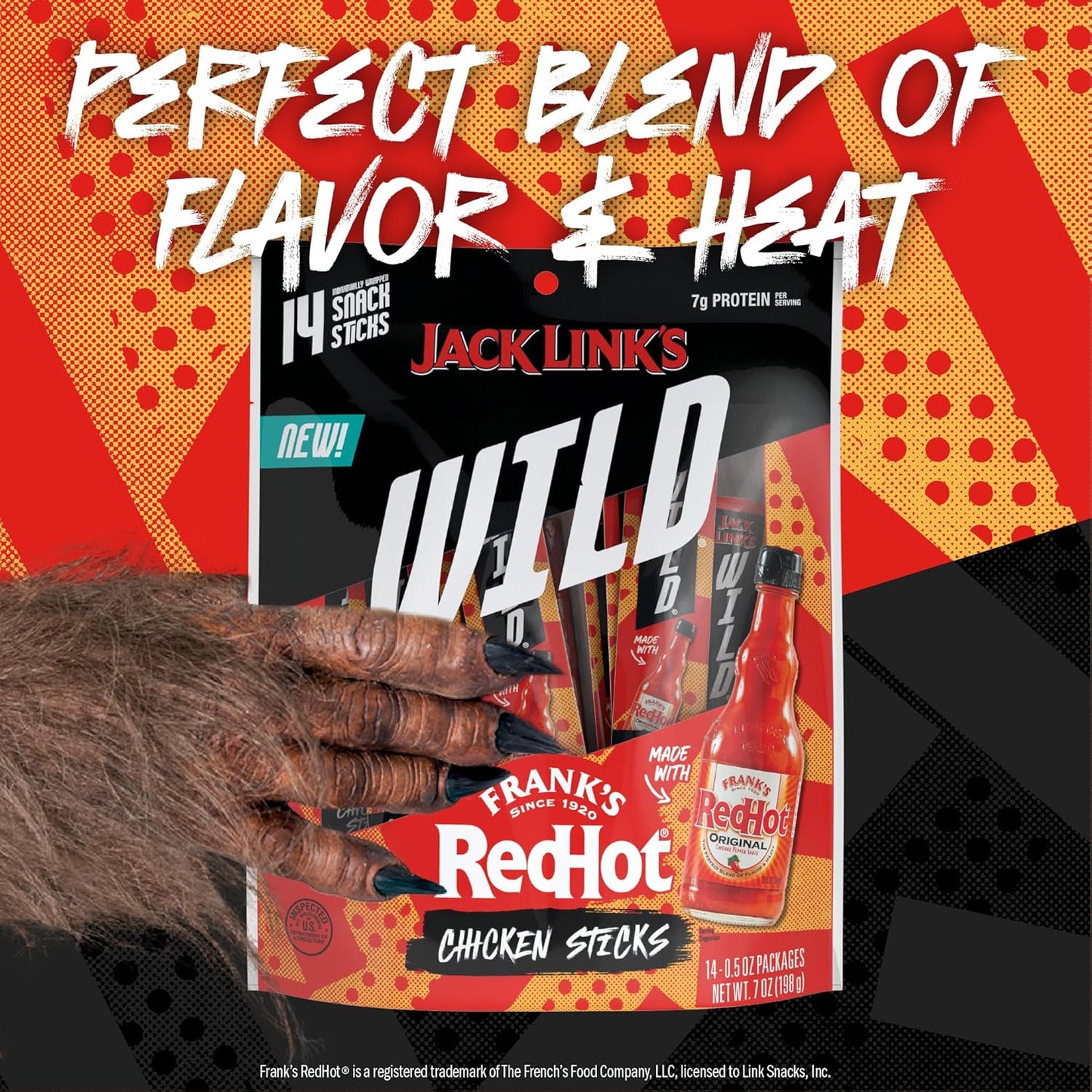 Jack_Link's_Wild_Mini_Chicken_Sticks_Made_with_Frank's_RedHot_Flavor_–_7g_of_Protein_Snacks,_On_The_Go_Snacking,_Keto_&_Paleo_Snack,_Carnivore_Diet_Ready,_Individually_Wrapped_–_0.5_Oz._(14_Count)