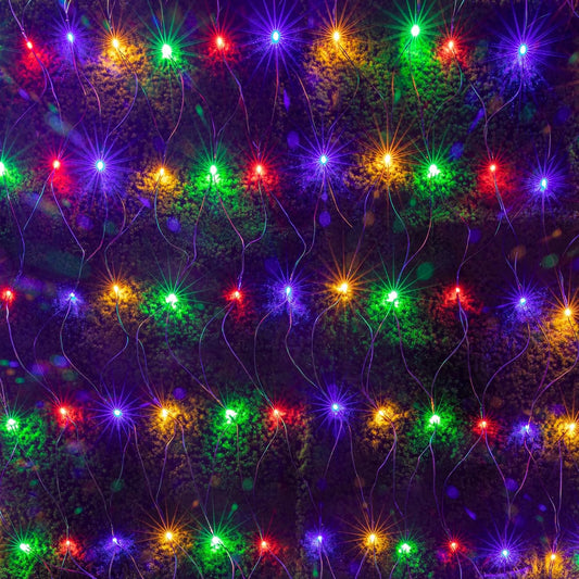 AWQ_200_LED_9.8ft_x_6.6ft_String_Lights_Net_Mesh_Christmas_Lights_8_Modes_for_Christmas_Wedding_Party_Home_Garden_Lawn_Bushes_Bedroom_Indoor_Outdoor_Decor_(9.8ft_x_6.6ft,_Multicolor)