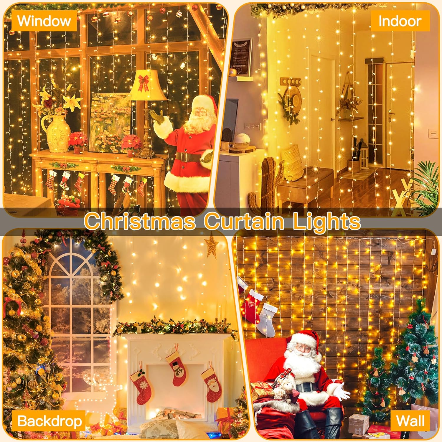 Ollny_Curtain_Lights_6.6x6.6ft,_200_LED_String_Lights_with_Remote_8_Modes_Dimmable_Timer,_USB_Power_Fairy_Light_for_Bedroom_Backdrop_Indoor_Wall_Window_Christmas_Decorations,_Warm_White