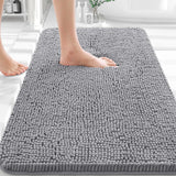 OLANLY Soft Chenille Bathroom Rugs, Absorbent & Quick Dry, Rubber Backing, Machine Washable Bath Mats for Floor, Tub & Shower, Home Decor Accessories