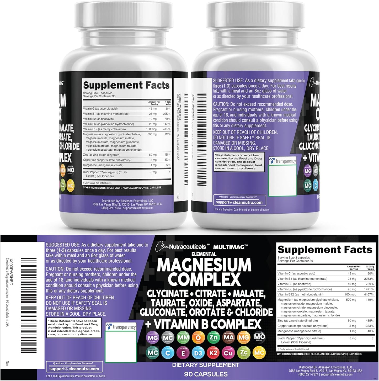 Clean_Nutraceuticals_Magnesium_Complex_with_Magnesium_Glycinate_Citrate_Malate_Oxide_Taurate_Aspartate_Orotate_&_Mag_Chloride,_Zinc_Copper_Manganese_&_Vitamin_C_B1_B2_B6_B12_Complex_-_1Pack