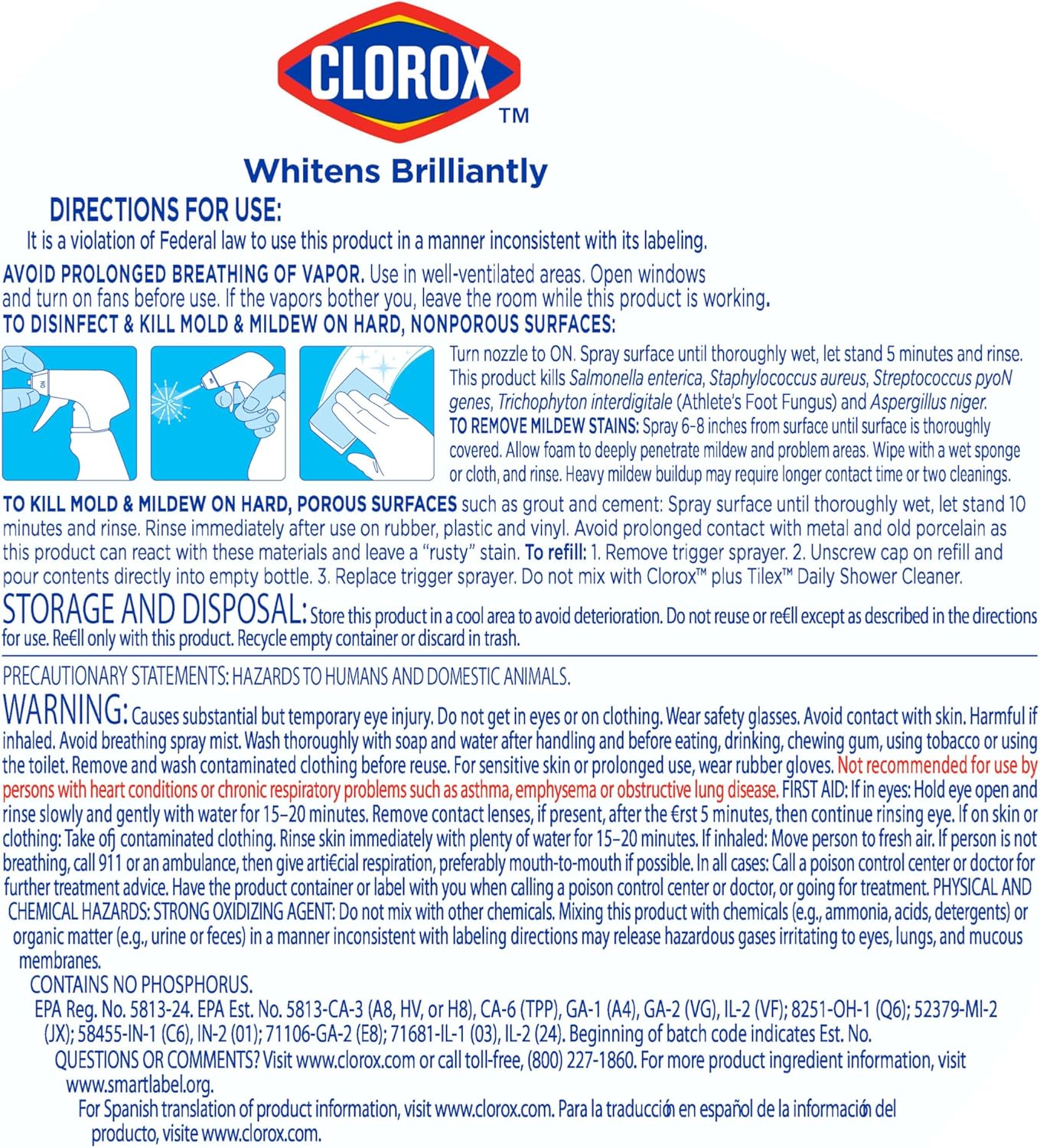 Clorox_Plus_Tilex_Mold_and_Mildew_Remover_with_Bleach,_Spray_Bottle,_32_Fluid_Ounces,_Unscented,_Pack_of_3