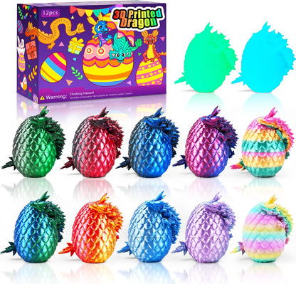 12pcs_Easter_3D_Printed_Dragon_Eggs,_Prefilled_Easter_Dragon_Egg_with_Dragon_Toy_for_Basket_Stuffers,_Goodie_Bag_Fillers,_Easter_Egg_Hunt,_Unique_Easter_Basket_Essentials_for_Kids