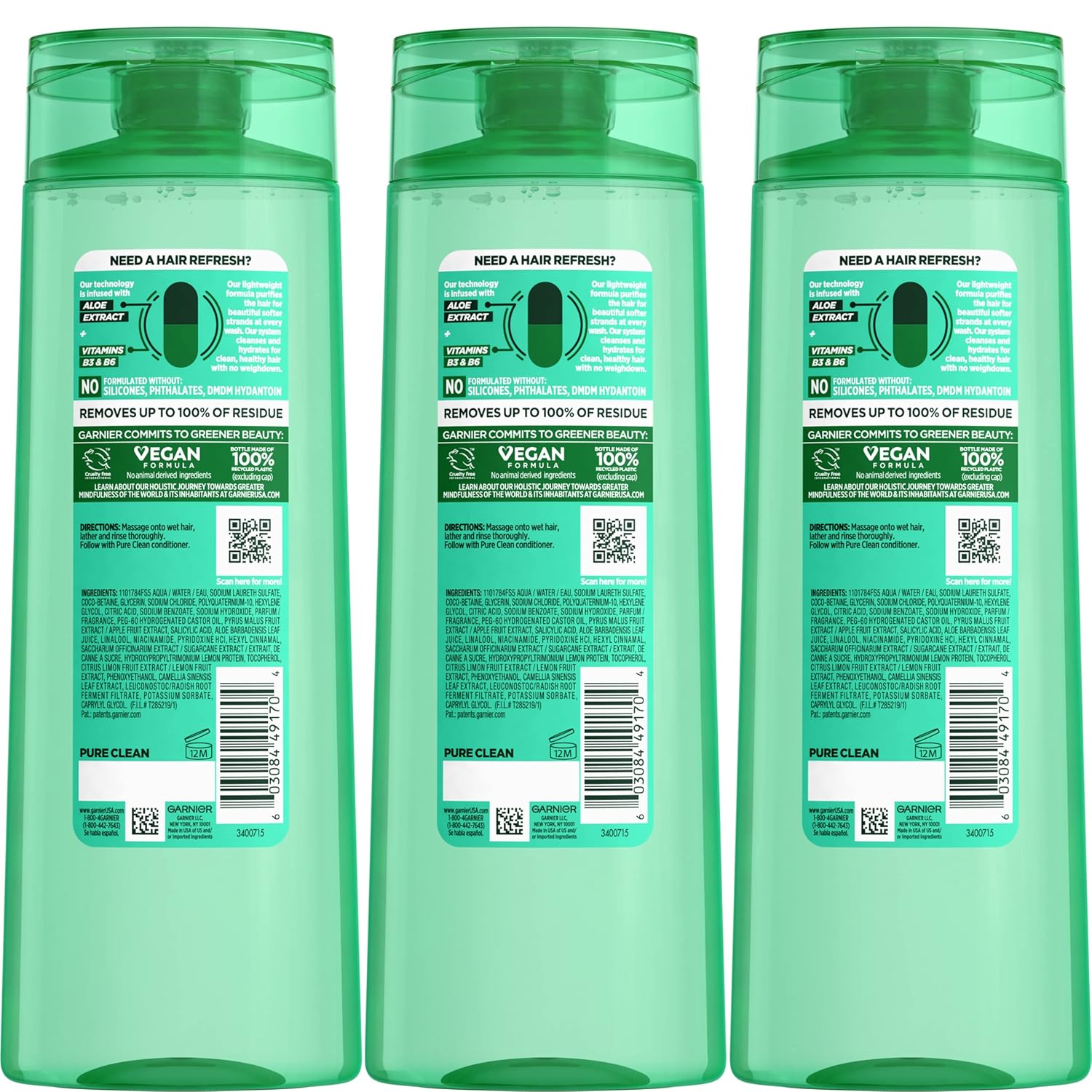 Garnier_Fructis_Pure_Clean_Purifying_Shampoo,_Silicone-Free,_12.5_Fl_Oz,_3_Count_(Packaging_May_Vary)