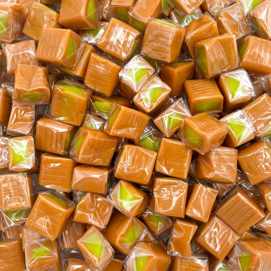 Caramel_Cubes_Candy_|_1_Pound_Bag_-_Approx._75_Count_|_Green_Apple_Filling_|_Individually_Wrapped
