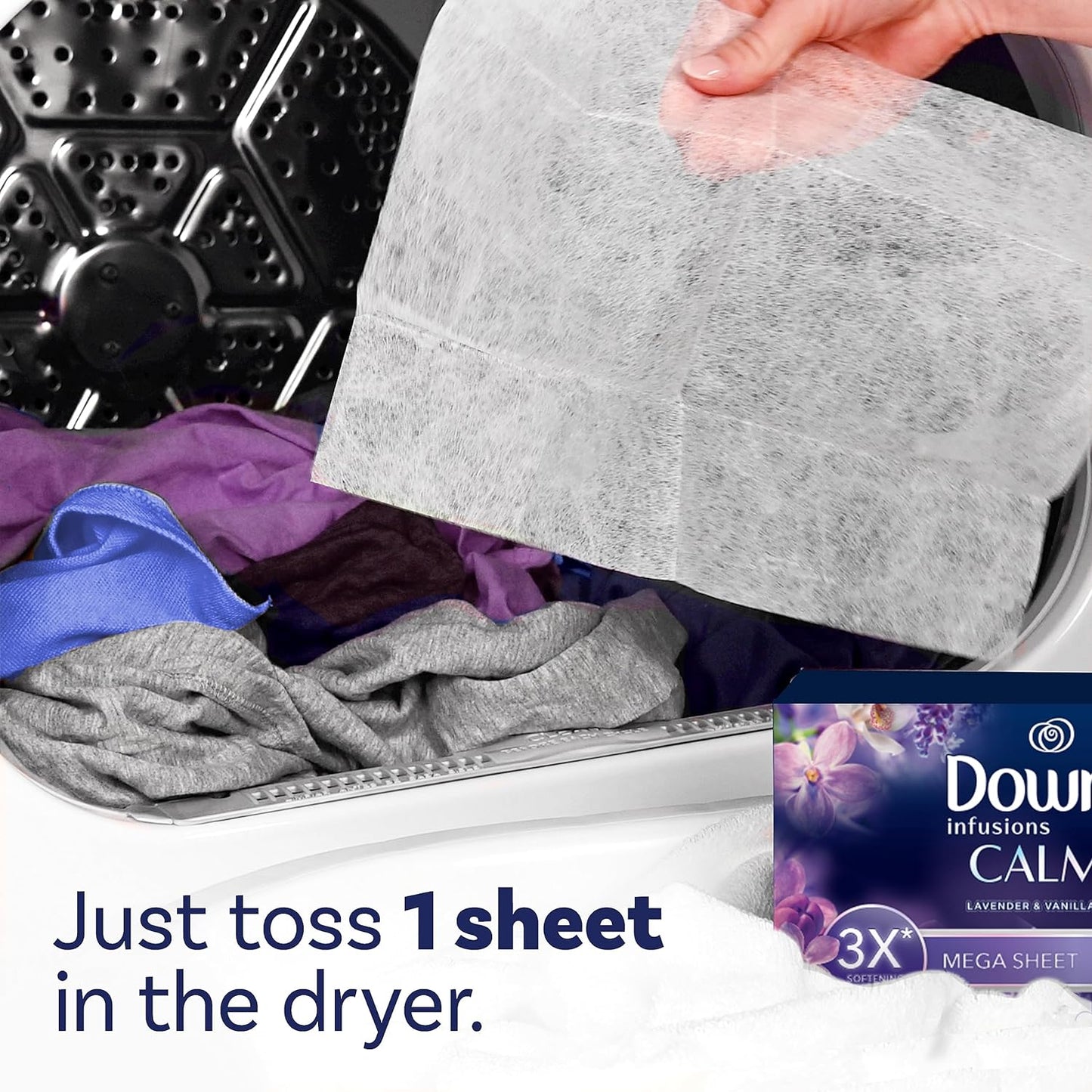 Downy_CALM,_Mega_Dryer_Sheets,_Laundry_Fabric_Softener,_Lavender_and_Vanilla_Bean,_130_Count