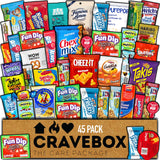 CRAVEBOX Snacks Box Variety Pack Care Package (45 Count) Easter Treats Gift Basket Adults Kids Grandkids Guys Girls Women Men Boyfriend Birthday Cookies Chips College Student Office School